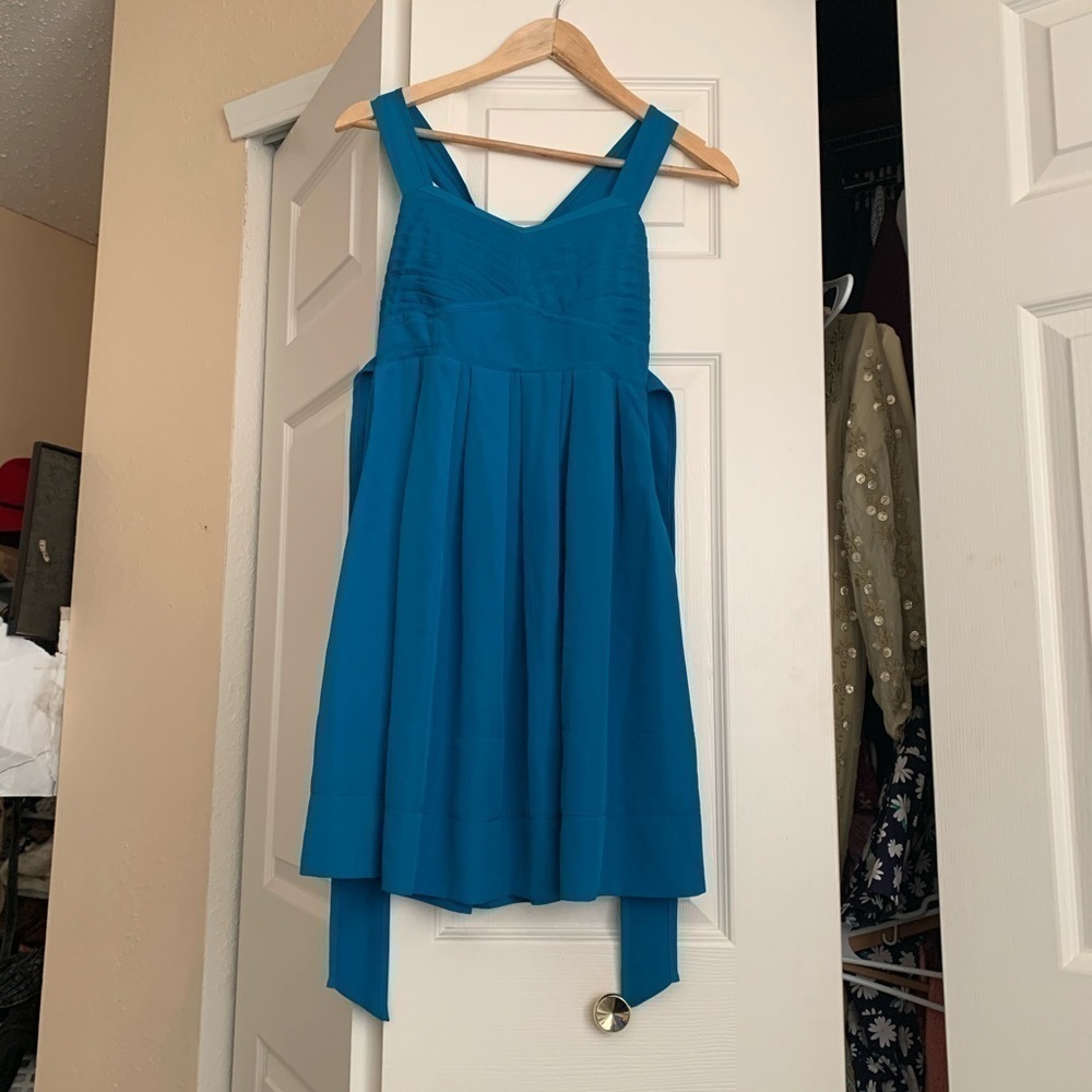 Breezy blue tie back dress